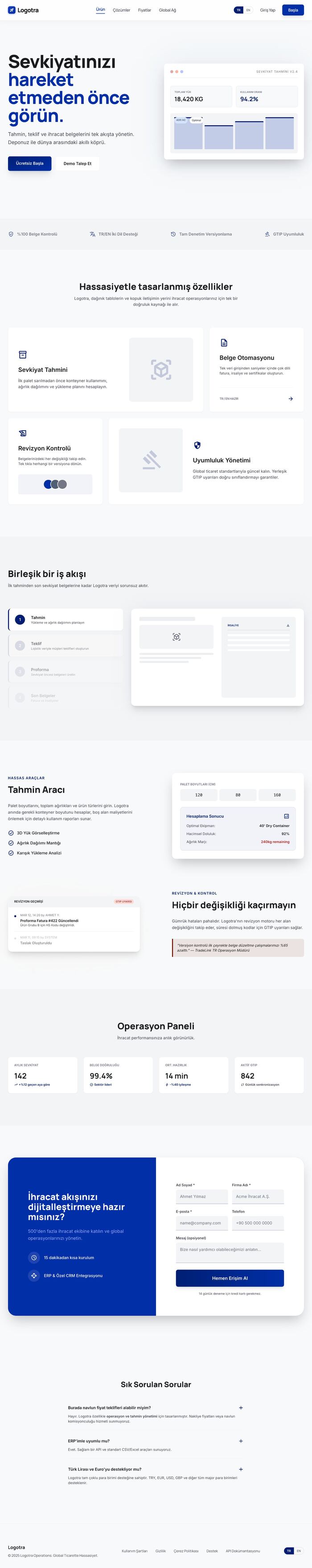 Logotra Landing Page